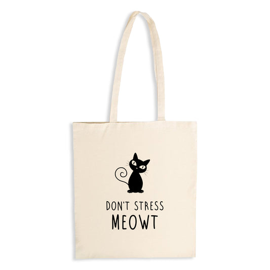 Don't Stress Meowt (Cat) - Natural Tote Bag