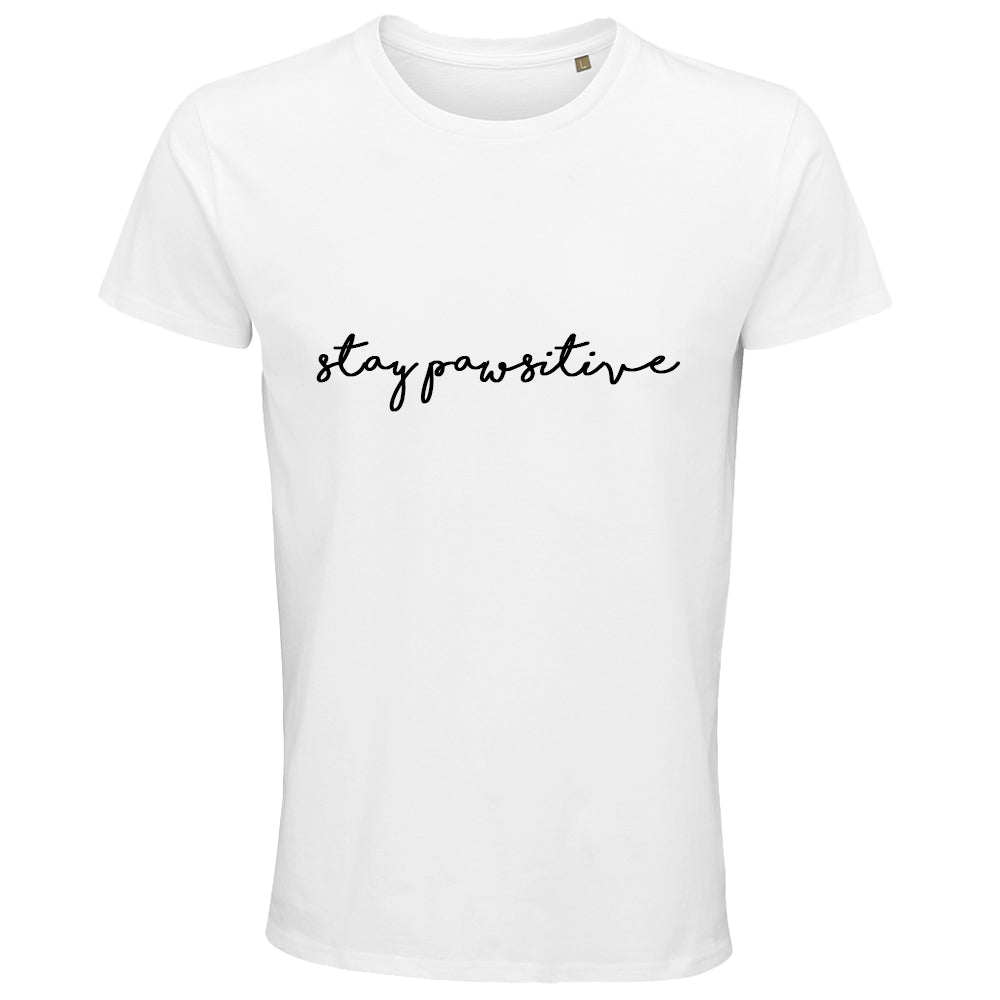 Stay Pawsitive T-Shirt - White