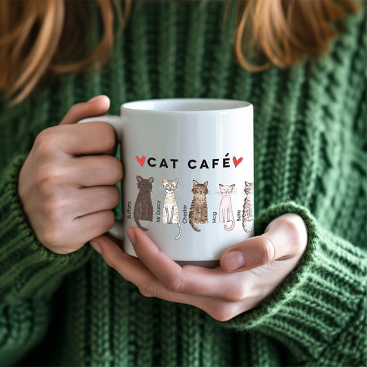 Cat Cafe Liverpool Family Doodle Mug