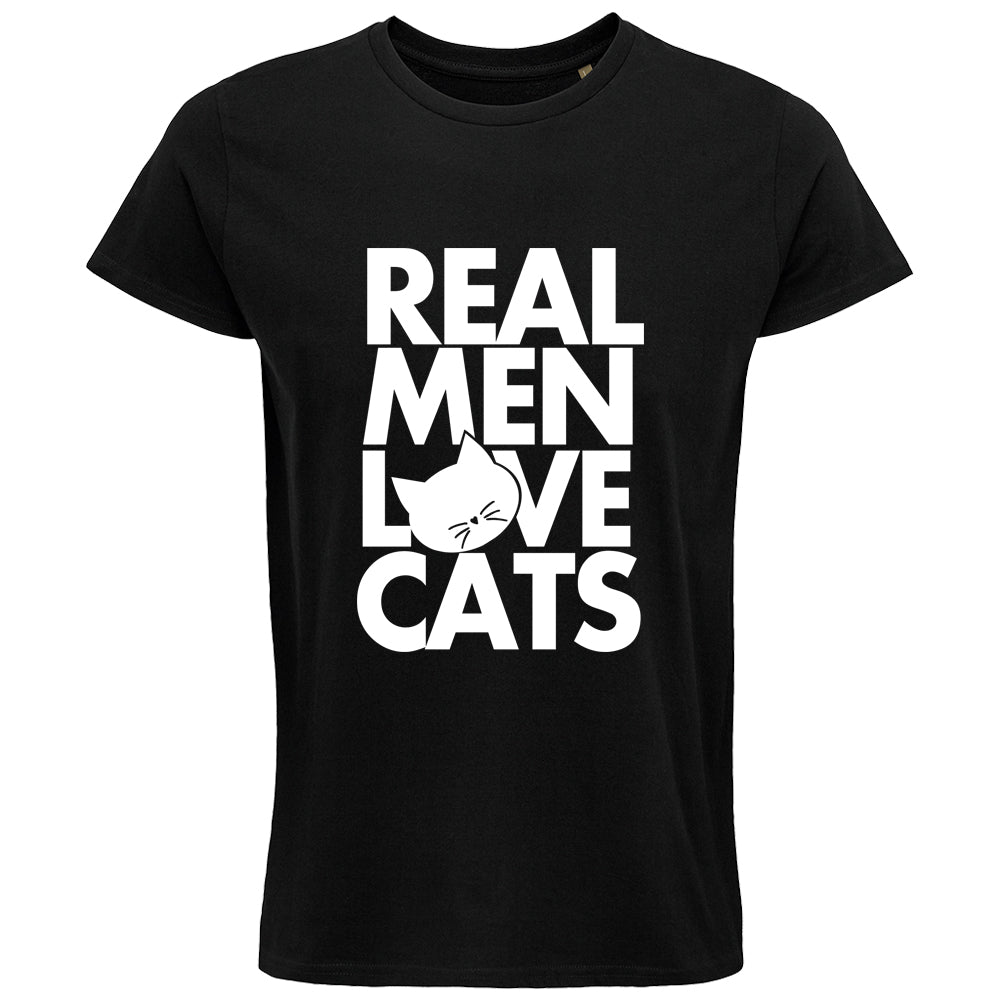 Real Men Love Cats T-Shirt - Black