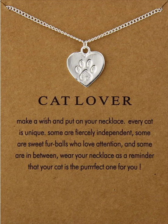 Cat Lover Necklace - Silver