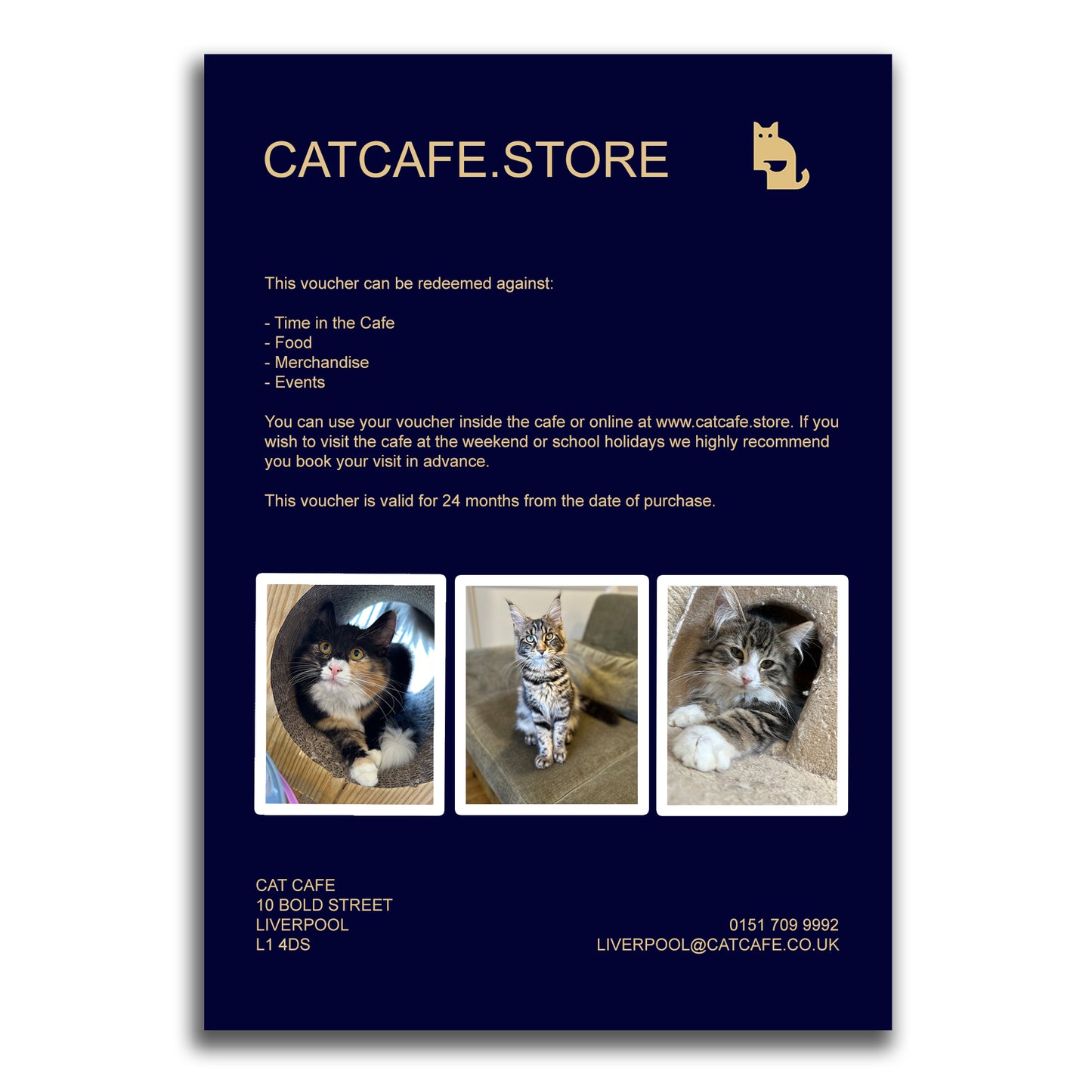 Cat Cafe Liverpool Gift Voucher - Digital Version