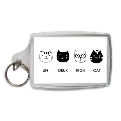 Un. Deux. Trois. Cat Keyring