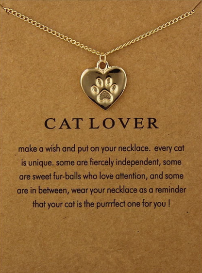 Cat Lover Necklace - Gold