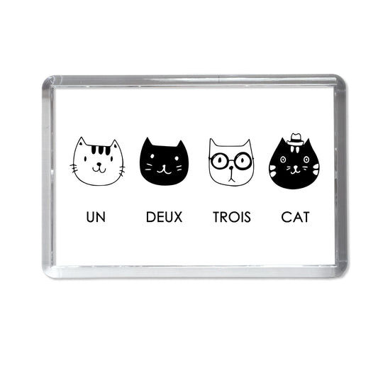 Un. Deux. Trois. Cat Magnet
