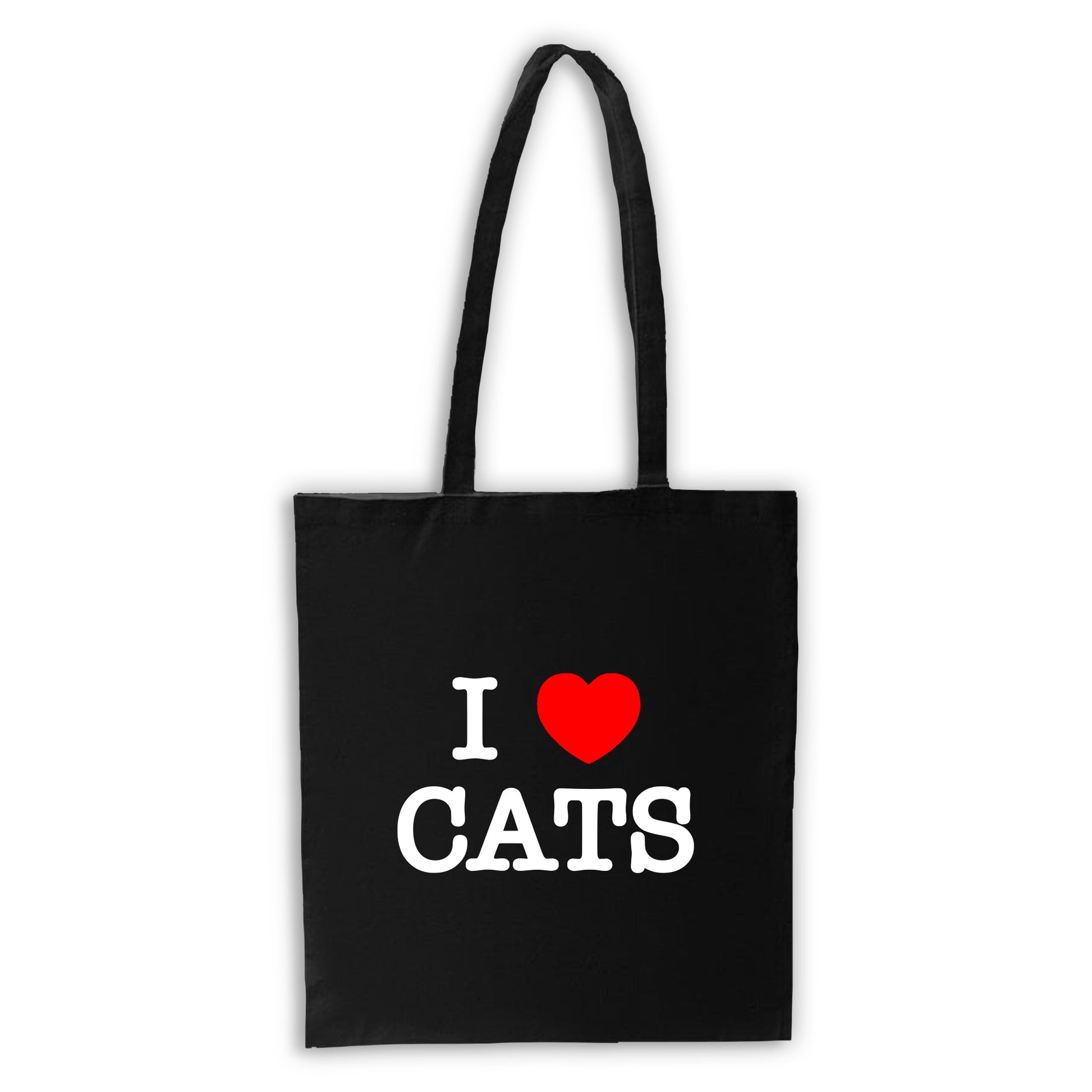 I HEART Cats - Black Tote Bag