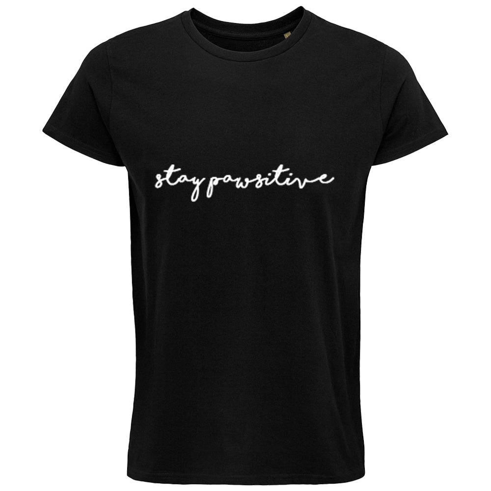 Stay Pawsitive T-Shirt - Black