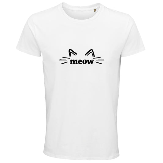 Meow with Whiskers T-Shirt - White