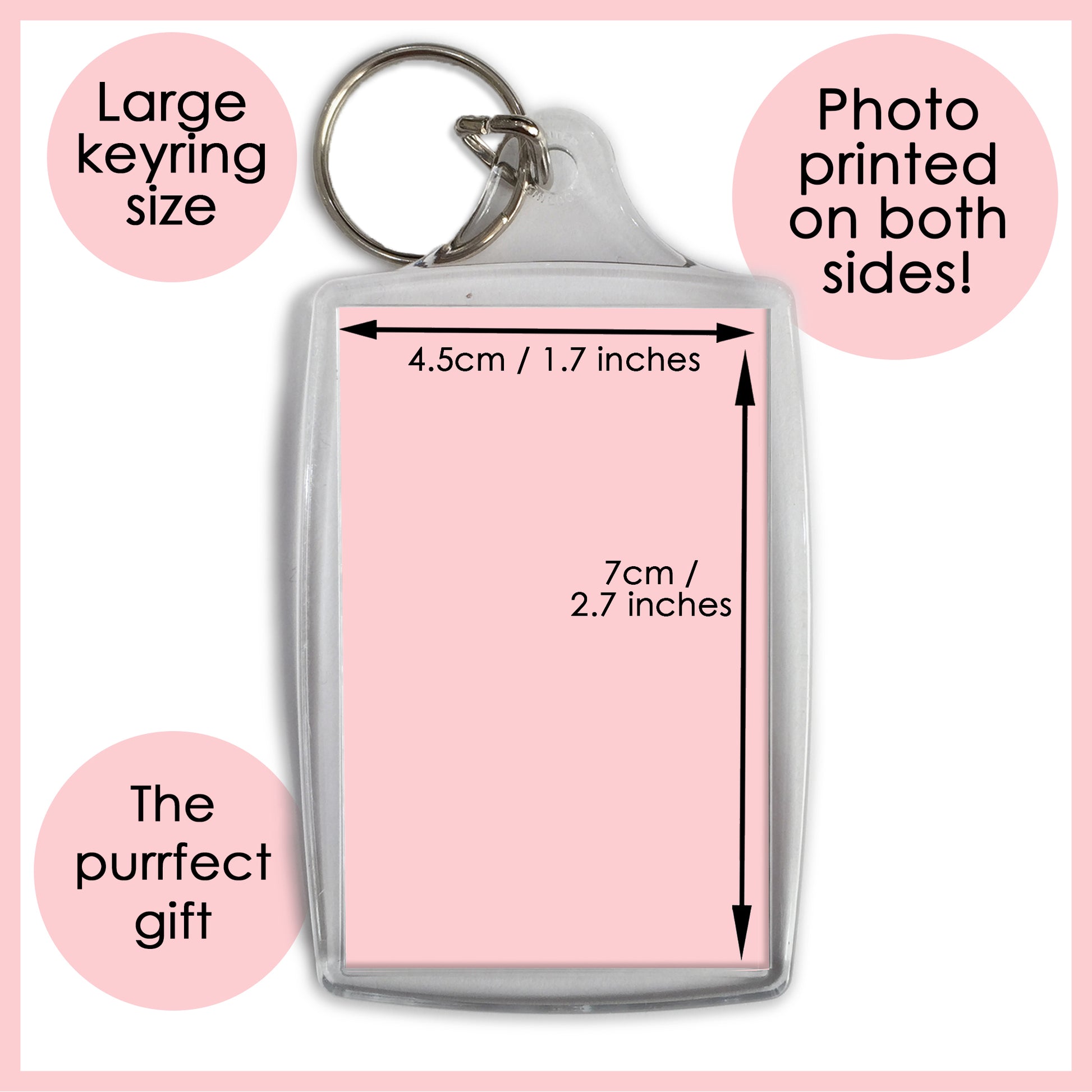 Personalised Photo Pet Keyring [Name]