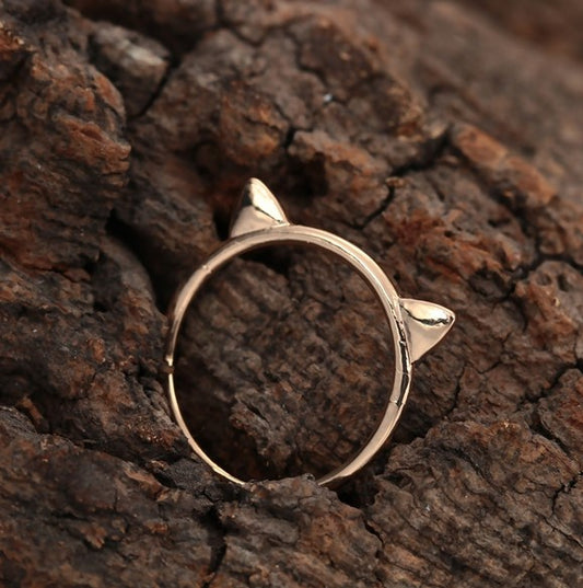 3D Cat Ears - Gold Ring