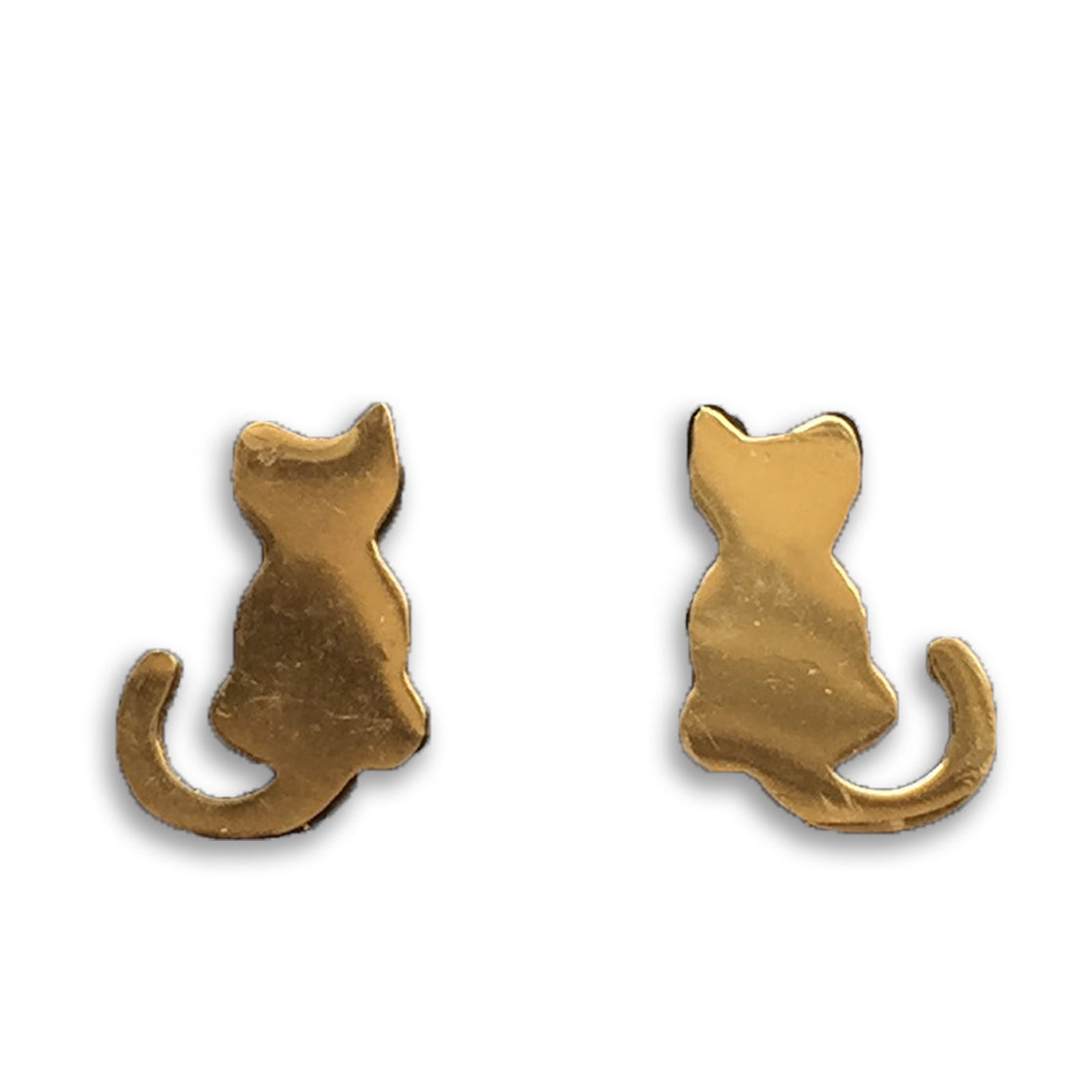 Solid Cat Earrings - Gold