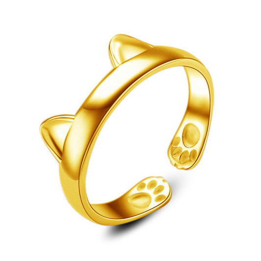Cat Ears - Gold Ring - Adjustable