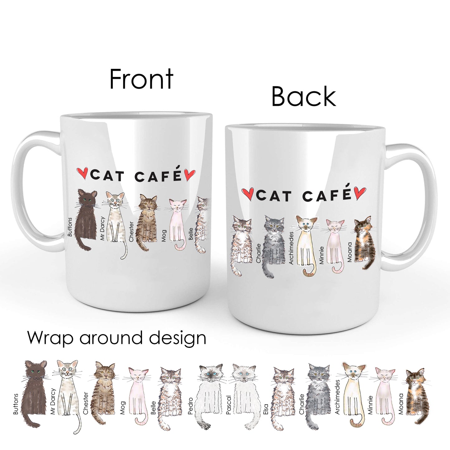 Cat Cafe Liverpool Family Doodle Mug
