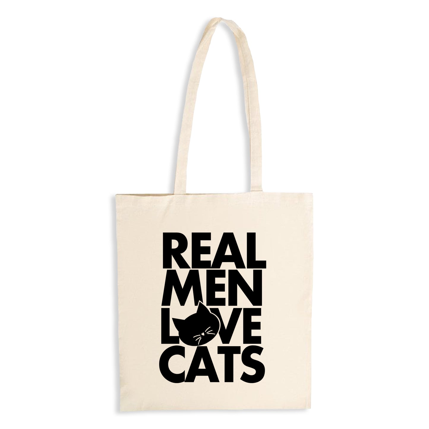 Real Men Love Cats - Natural Tote Bag