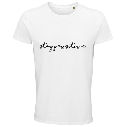 Stay Pawsitive T-Shirt - White