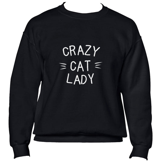 Crazy Cat Lady Jumper - Black