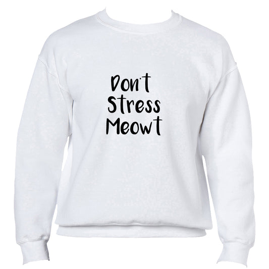 Don't Stress Meowt Jumper - White